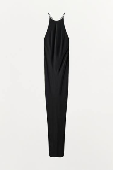 ROBE LONGUE STYLE LINGERIE AVEC NŒUD AU DOS - Noir de Zara - Image 3