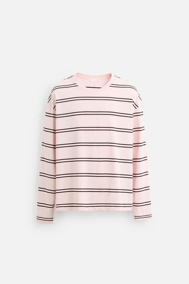 STRIPED T-SHIRT - Pink by Zara
