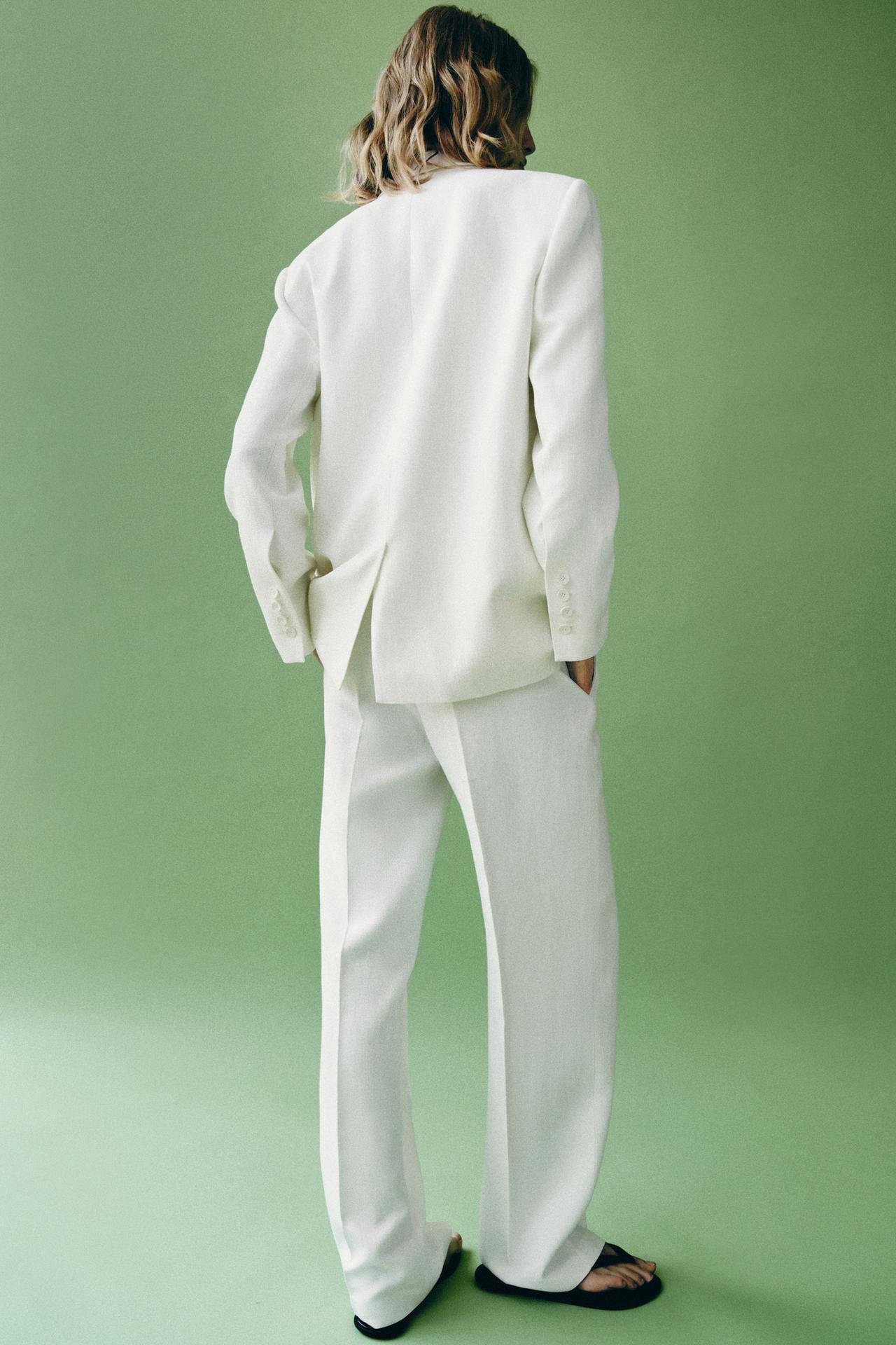 ZW COLLECTION STRAIGHT BLAZER — White