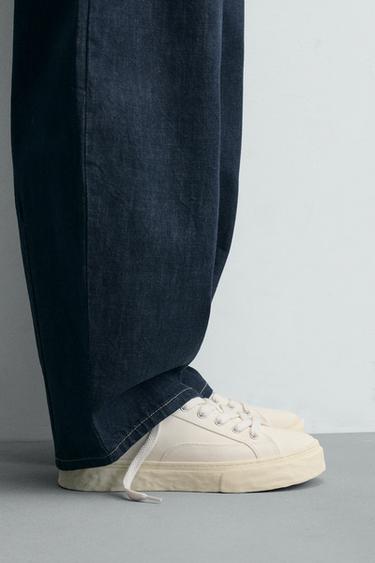 FABRIC CHUNKY TRAINERS - White by Zara - Image 1