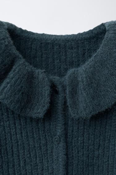 PETER PAN COLLAR CARDIGAN - Duck blue by Zara - Image 2