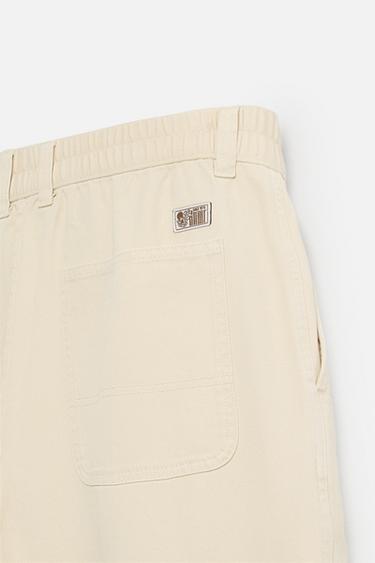 PANTALON RELAXED FIT STRUCTURE - Écru de Zara - Image 9