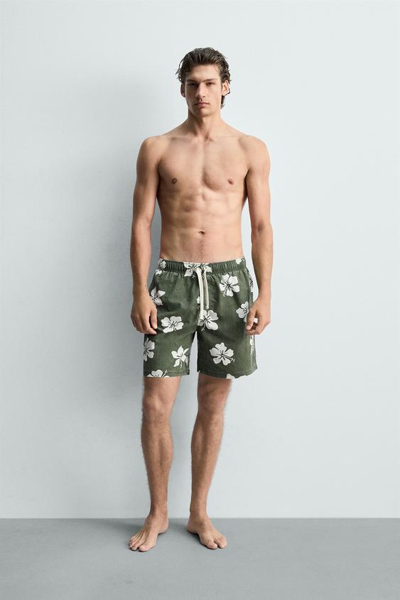 HIBISCUS PRINT BOARD SHORTS from Zara - $39.90