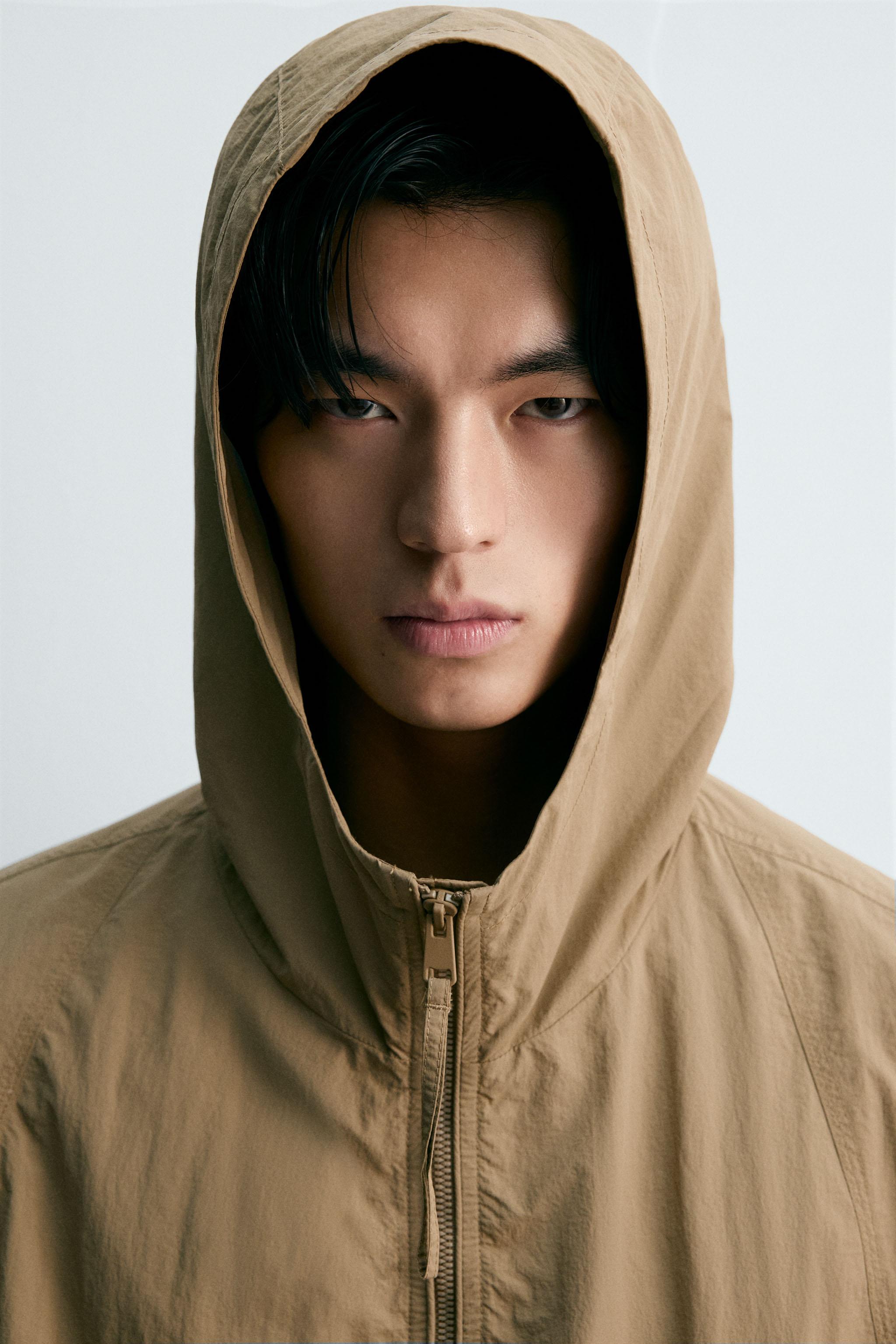 新品　コンジェペイエ　ナイロンフードジャケット　ゆったり　ベージュ テクニカルフード付きジャケット - ベージュ | ZARA Japan / 日本