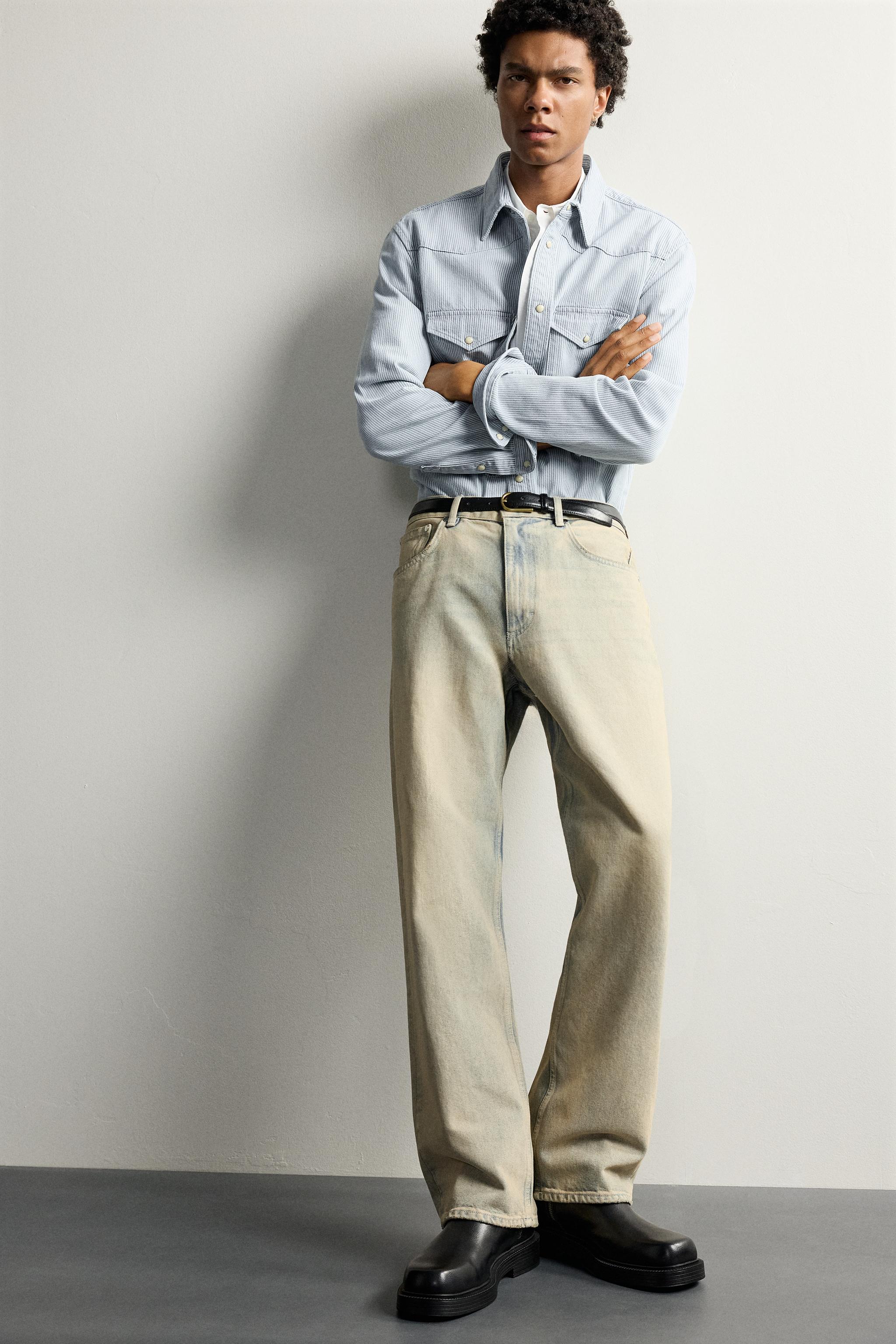 Zara REGULAR FIT WESTERN DENIM GÖMLEK görsel 7