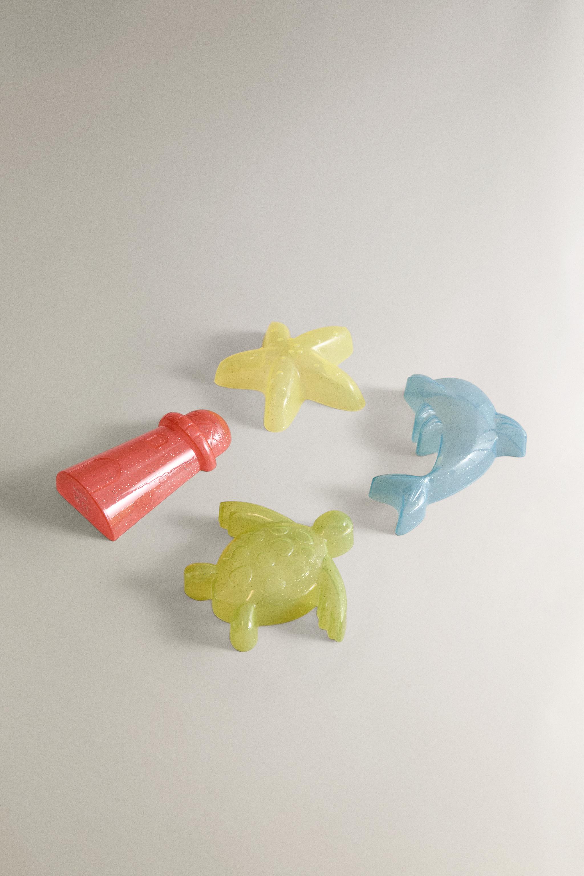 Zara PACK OF KIDS' GLITTER BEACH MOLDS (PACK OF 4) — фото 2