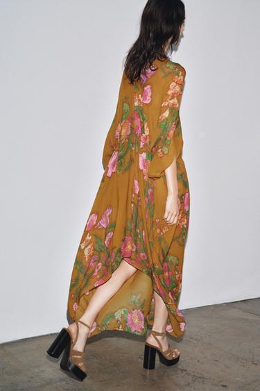 ZW COLLECTION FLORAL OVERSIZE DRESS - Multicoloured by Zara - Image 3