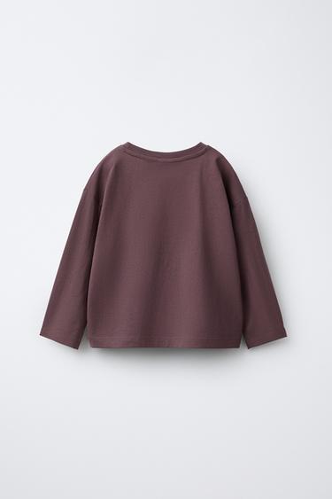 LOT DE TROIS T-SHIRTS RAYÉS ET UNIS - Bleu de Zara - Image 2