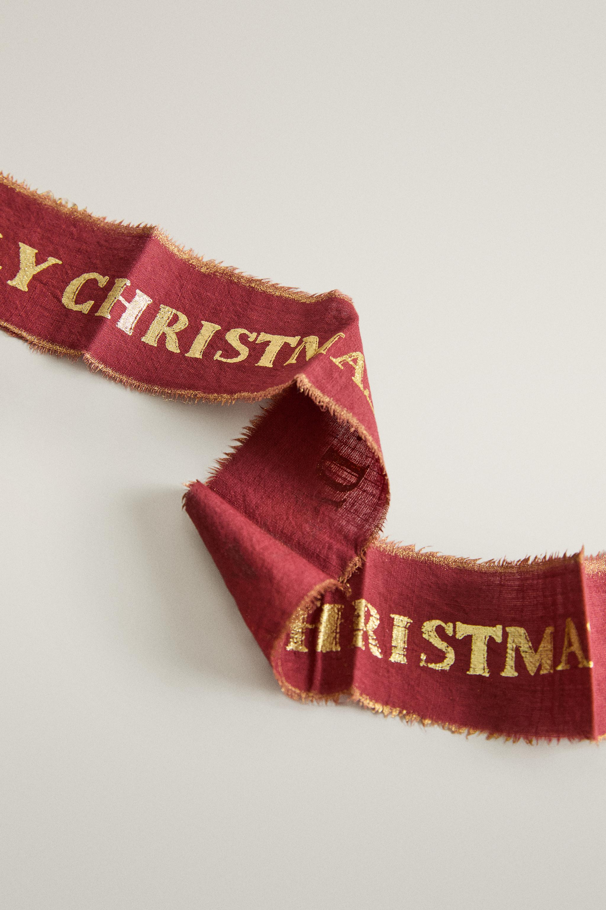 CHRISTMAS PRINTED GIFT RIBBON