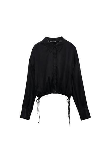 CAMISA SATINADA FRUNCE