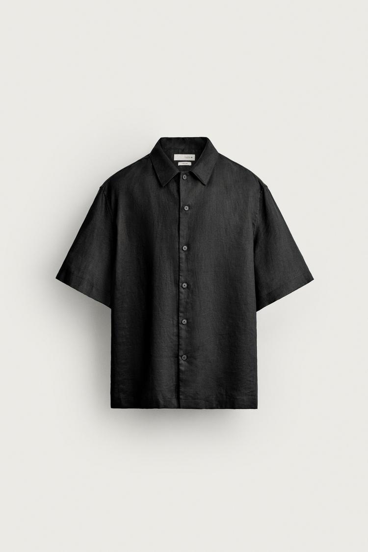 Camisa de lino 100% corte relajado 5