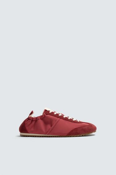 Zara 復古風運動鞋 - 紅色