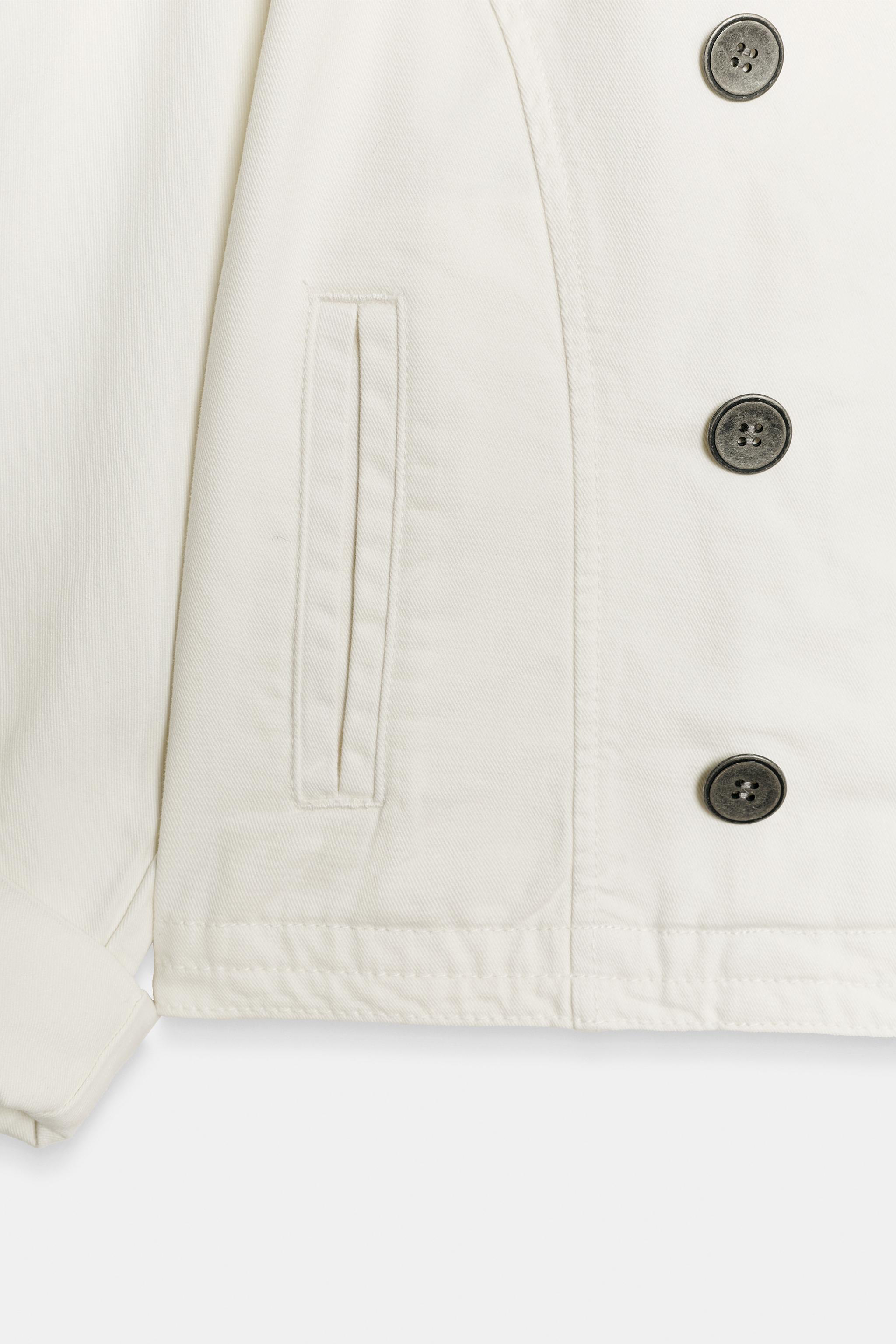 Женские куртки Zara CROPPED BUTTON JACKET — фото 9