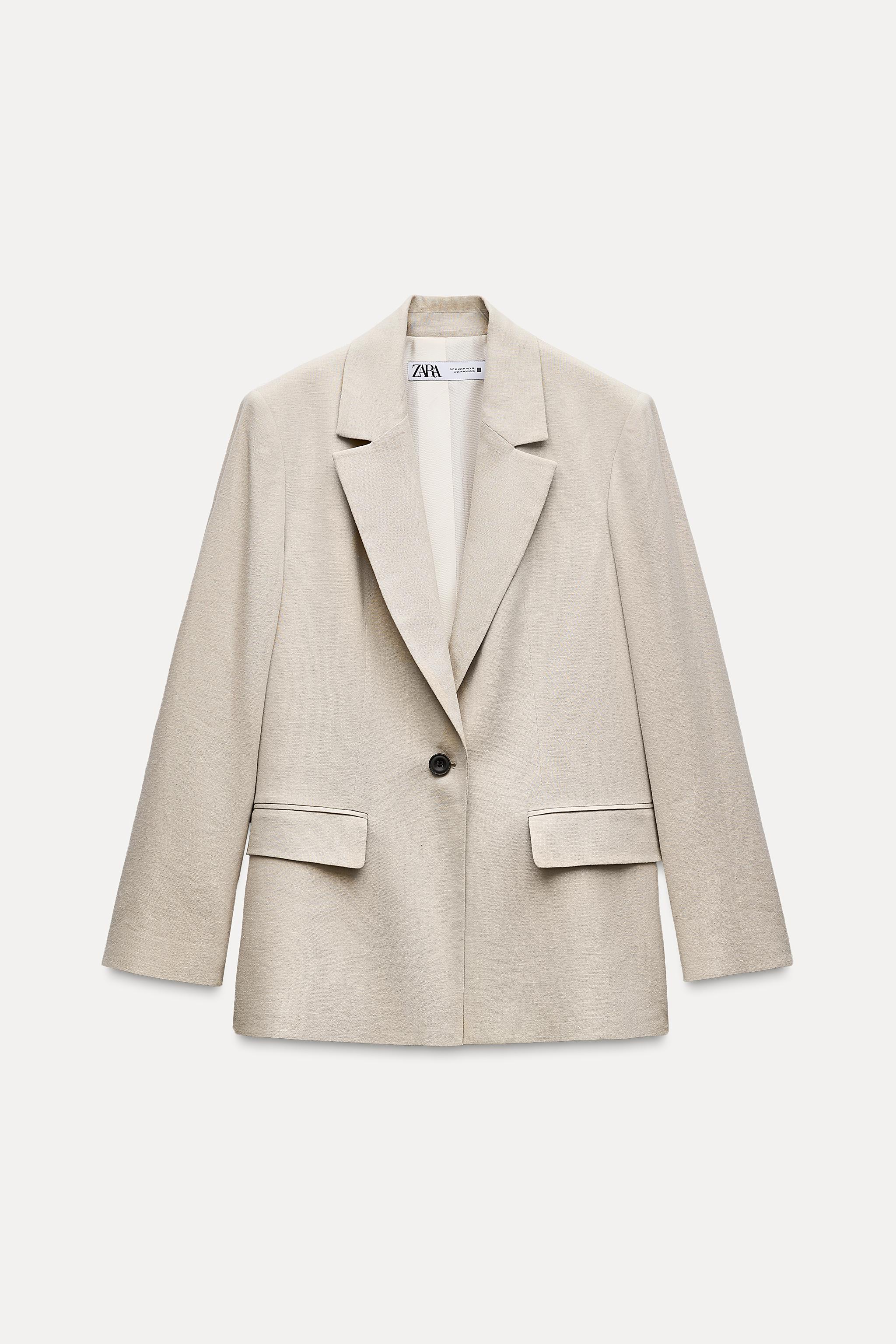 Outlet Zara oversized tan blazer