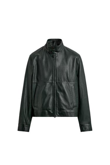 RELAXED FIT LEATHER JACKET