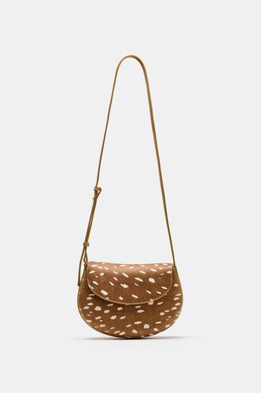 Zara ANIMAL PRINT CROSSBODY BAG - Multi-color