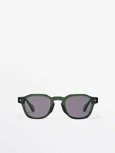 Zara Geometric sunglasses - Green