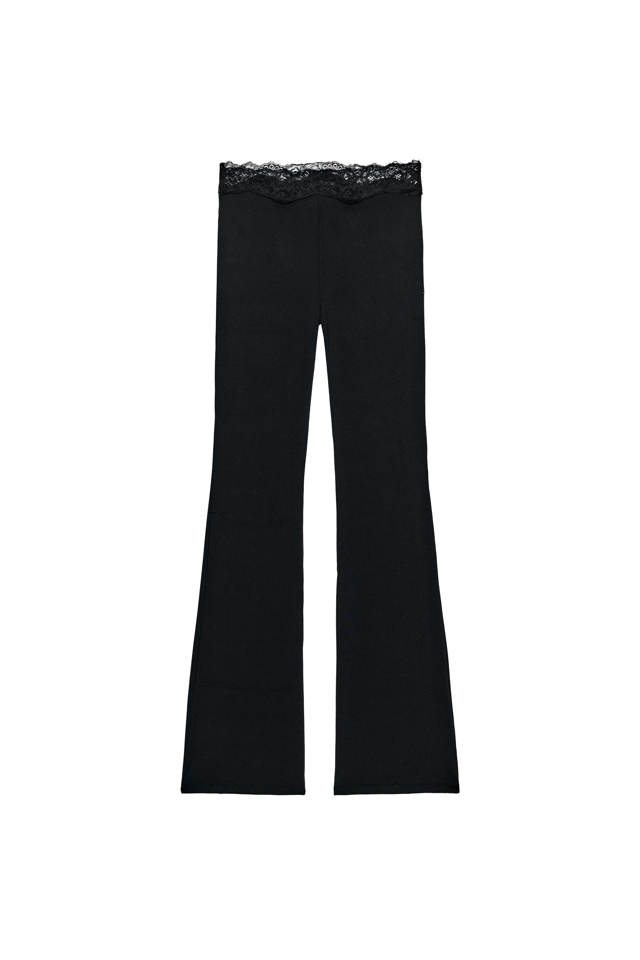 PANTALÓN POLIAMIDA FLARE ENCAJE