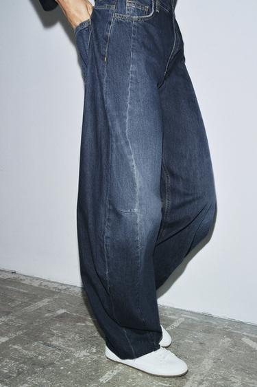 ZW COLLECTION BARREL MID-WAIST JEANS - Mid-blue by Zara - Image 1