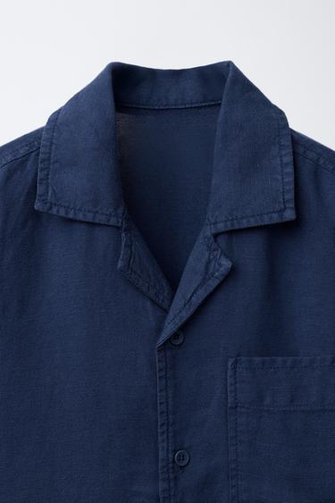 LINEN BLEND SHIRT - Indigo by Zara - Image 2