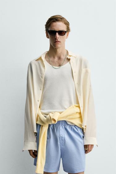 FLOWING BAMBOO - SILK SHIRT - Oyster-white by Zara