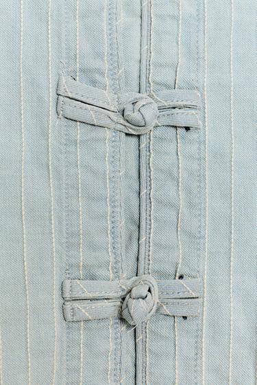 VESTE EN JEAN BRANDENBOURGS ZW COLLECTION - Bleu clair de Zara - Image 7