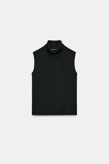 SOFT HIGH NECK TOP - Black by Zara - Image 4
