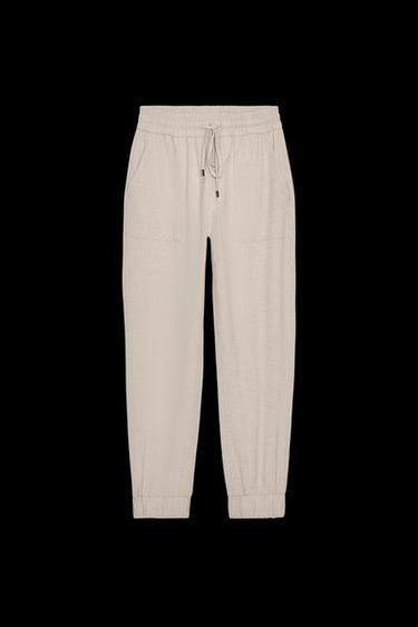 HOSE MIT BEINABSCHLUSS - Sandfarben / meliert von Zara - Bild 0
