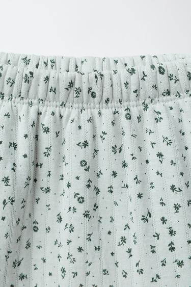 ENSEMBLE VESTE T-SHIRT 2 EN 1 ET PANTALON À FLEURS - Verdâtre de Zara - Image 3