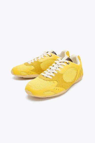 CONTRAST RUNNING TRAINERS - Yellow by Zara - Image 0