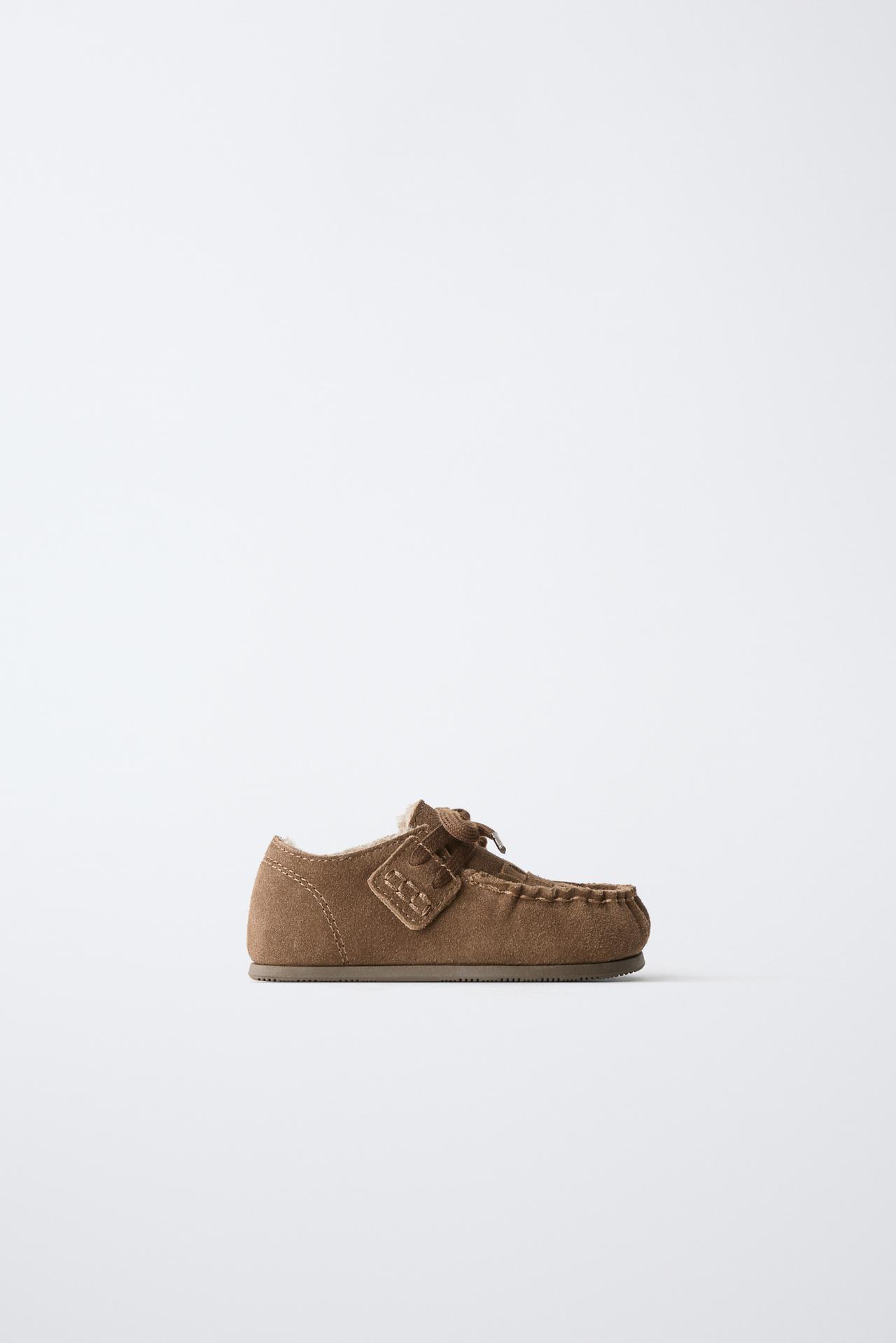 LEATHER BAREFOOT WALLABEE SHOES — Brown