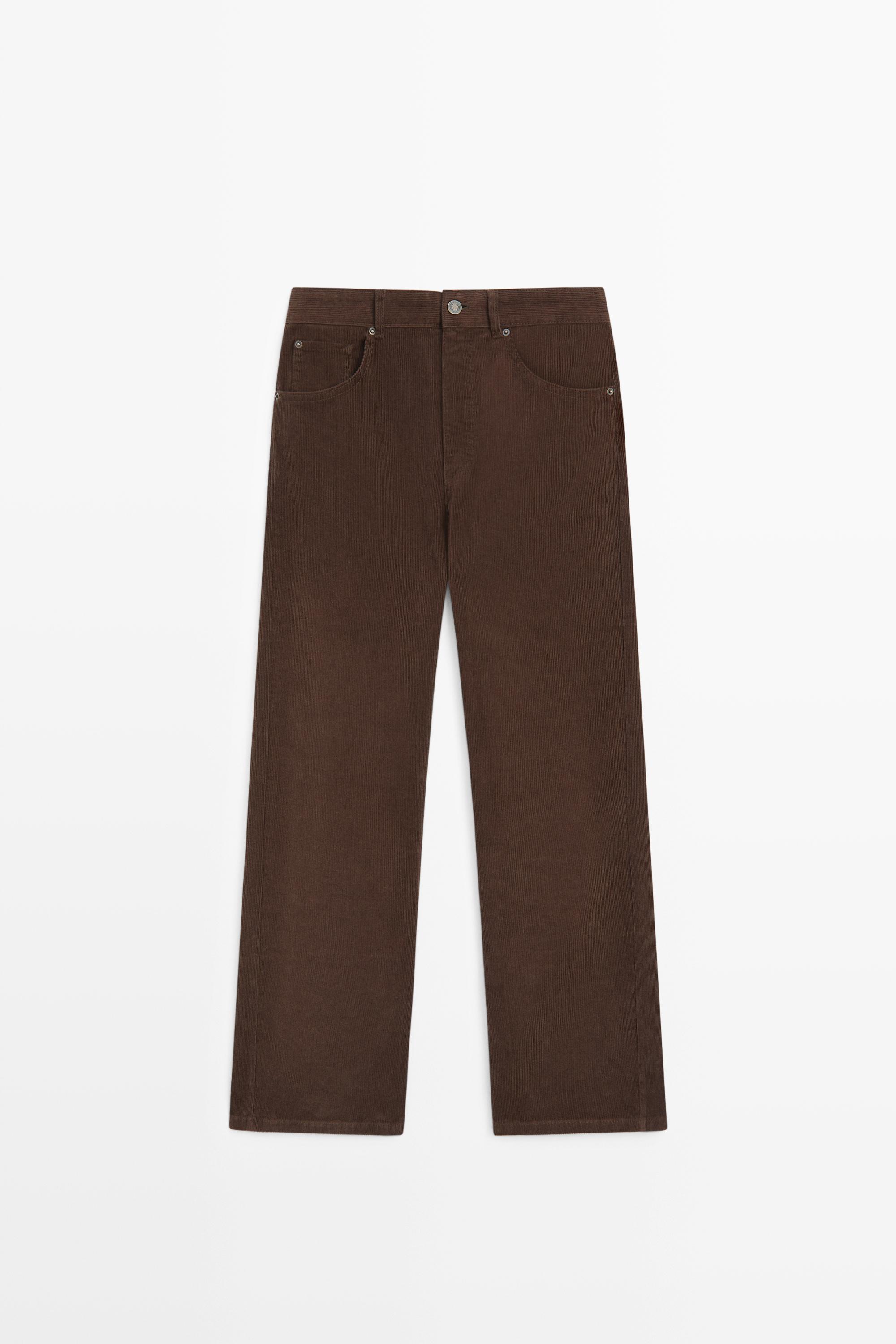 Pantalon flare en velours côtelé fin