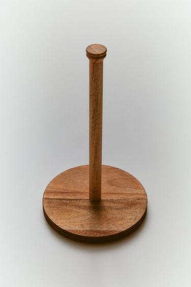 PORTA-ROLOS DE MADEIRA DE ACÁCIA - Bege-claro da Zara