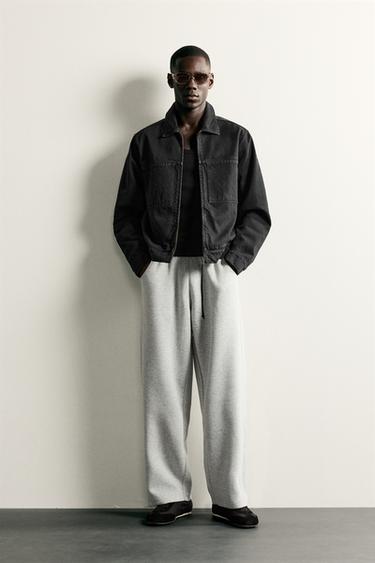 CAZADORA DENIM BÁSICA - Negro de Zara - Imagen 0