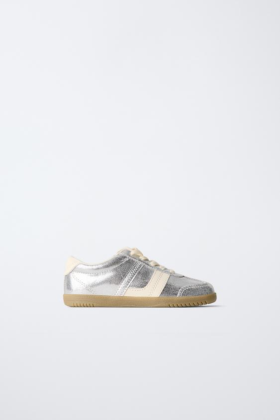 METALLIC TRAINERS - Silver by Zara - Image 0