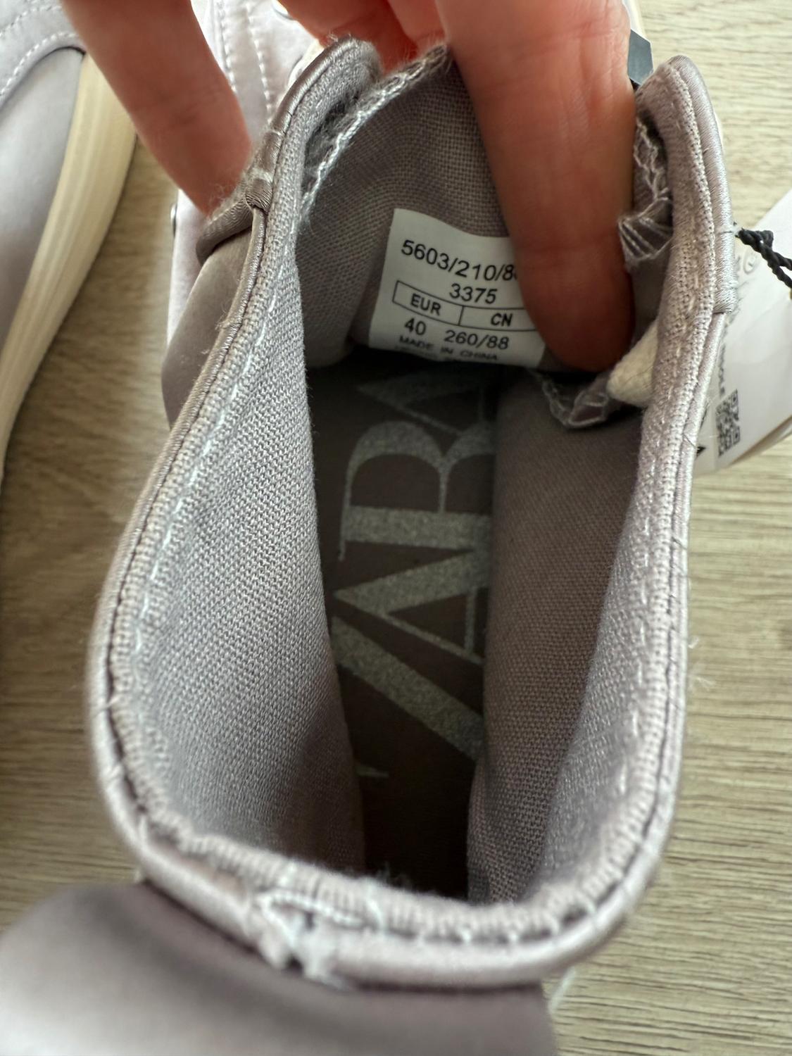 SATIN HIGH-TOP TRAINERS - Image 6