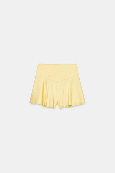 SHORT ÉVASÉ EN SATIN - Imprimée de Zara - Image 4