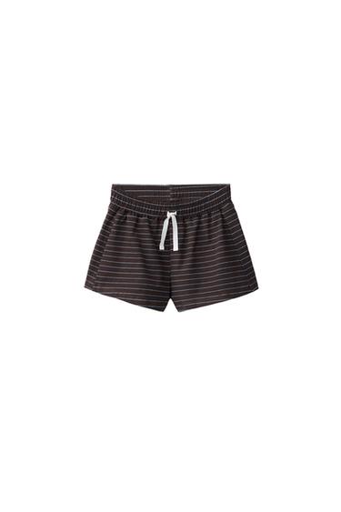 BERMUDA HEAVY JERSEY - Marrón de Zara