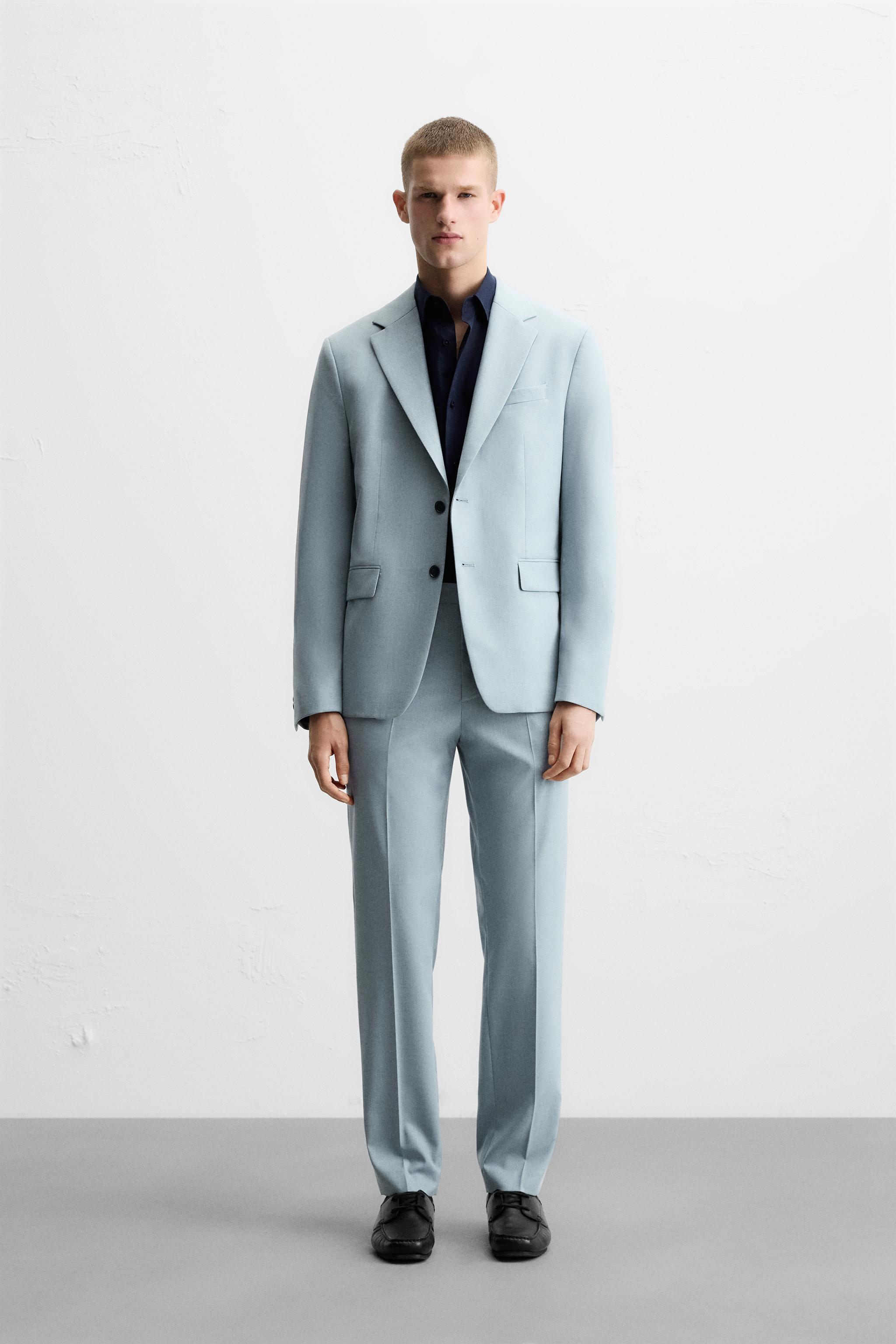【ZARA】ネイビー スーツ上下セット size164 テクスチャードスーツパンツ - ネイビーブルー | ZARA Japan / 日本