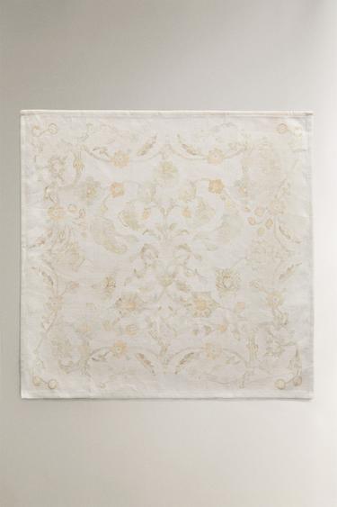 LOT DE SERVIETTES DE TABLE IMPRIMÉ DAMAS (LOT DE 2) - Vert clair de Zara - Image 1