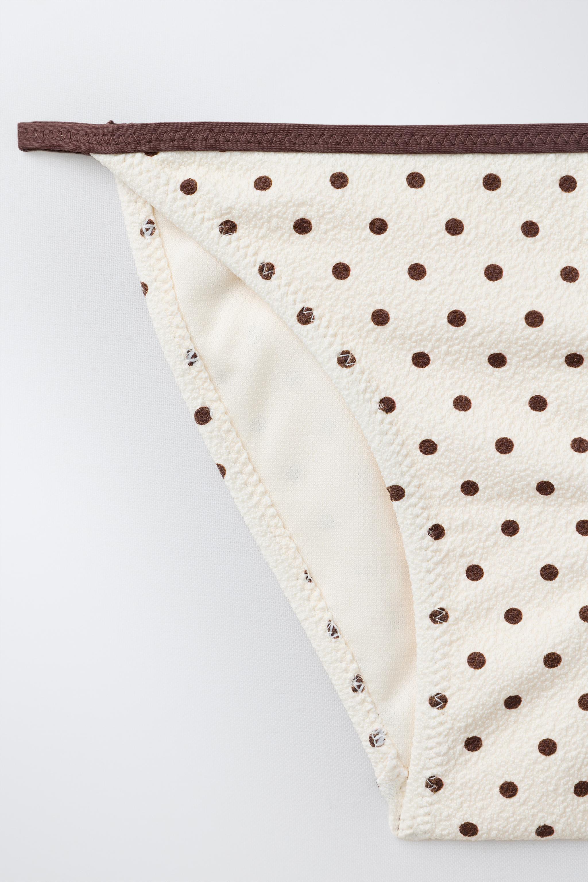 6-14 ANS/ BIKINI TRIANGLE TEXTURE À POIS