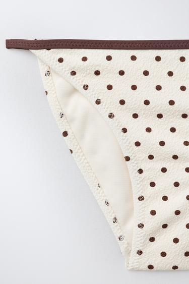 6-14 ANS/ BIKINI TRIANGLE TEXTURE À POIS - Écru de Zara - Image 3