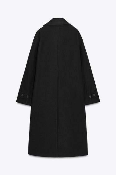 SOFT OVERSIZE COAT - Black by Zara - Image 6