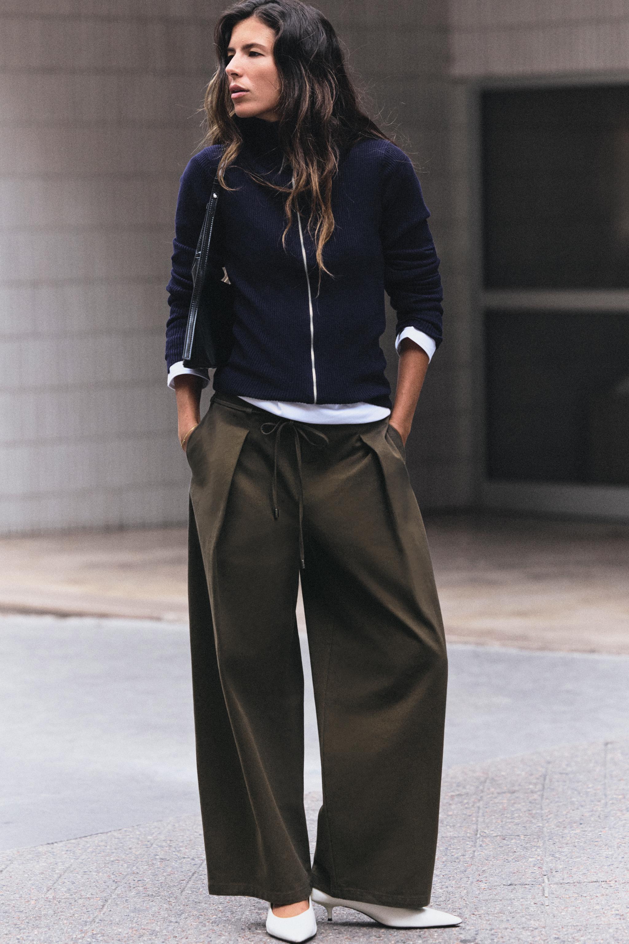 Zara Kemerli Geniş Paça Pantolon