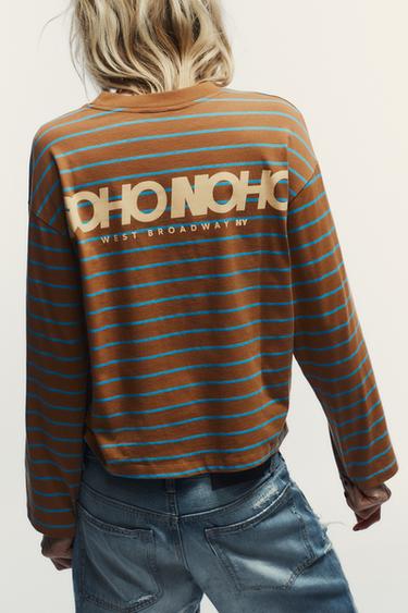 CAMISETA RAYAS TEXTO - rayas de Zara