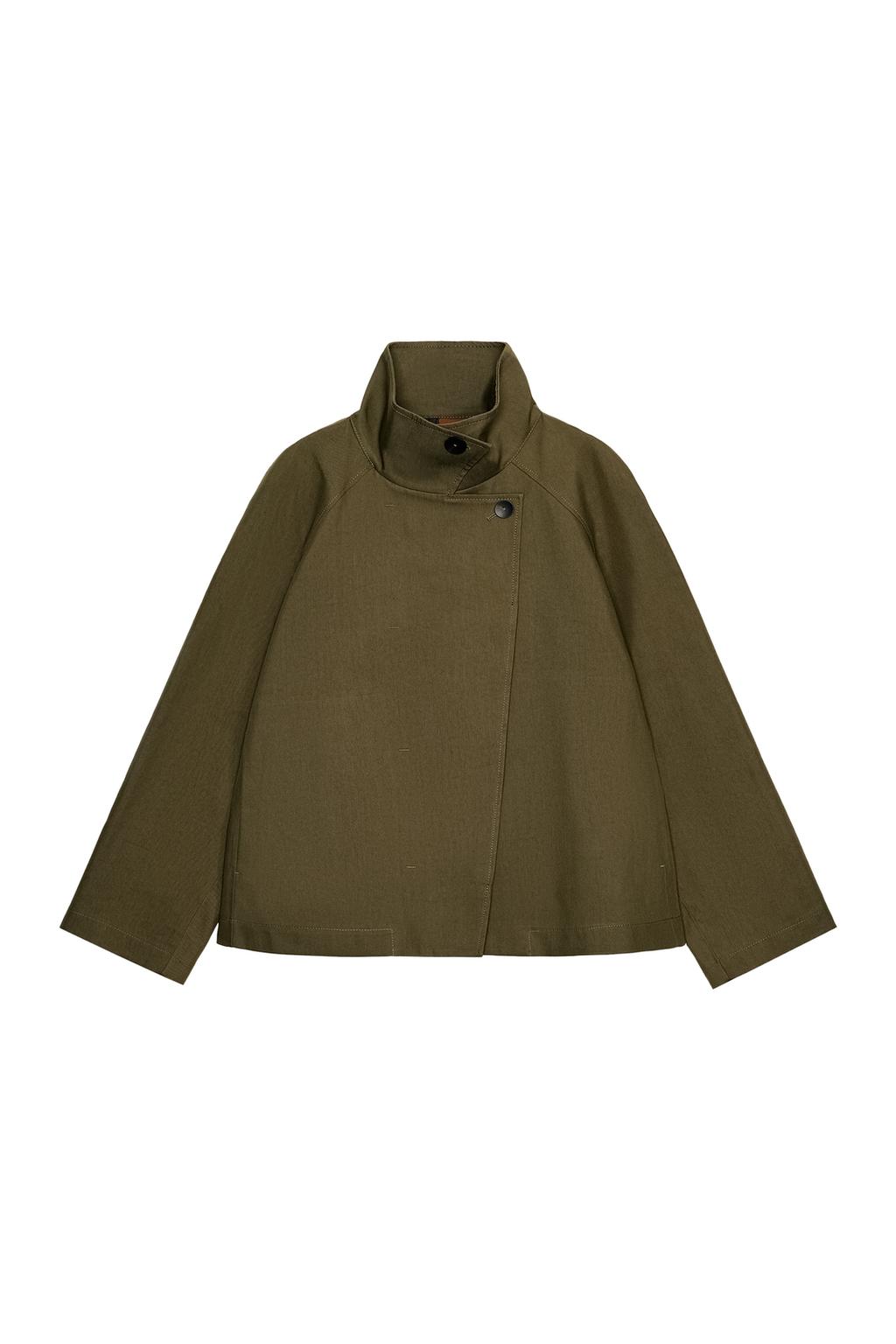 ZW COLLECTION SHORT HIGH-NECK TRENCH COAT - image 3