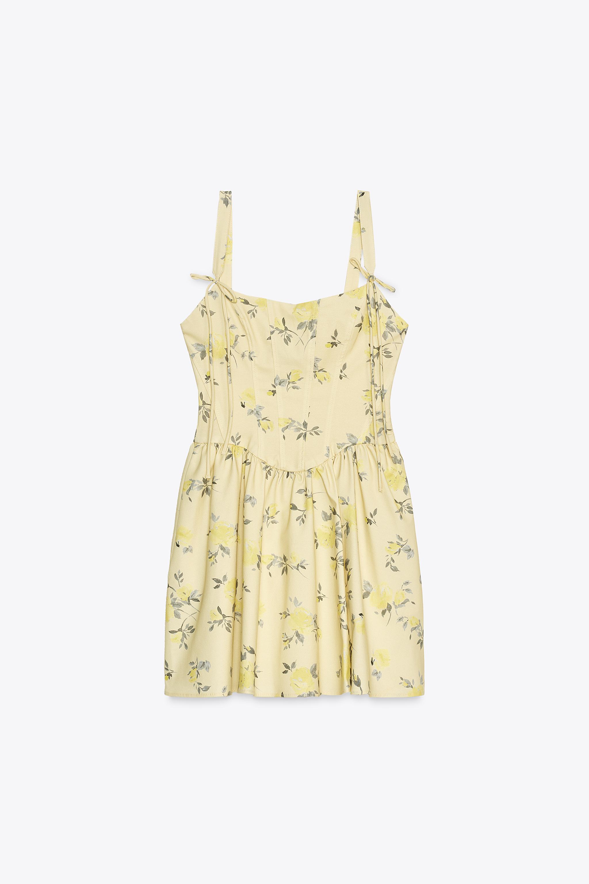 ROBE COURTE EN POPELINE FLEURS