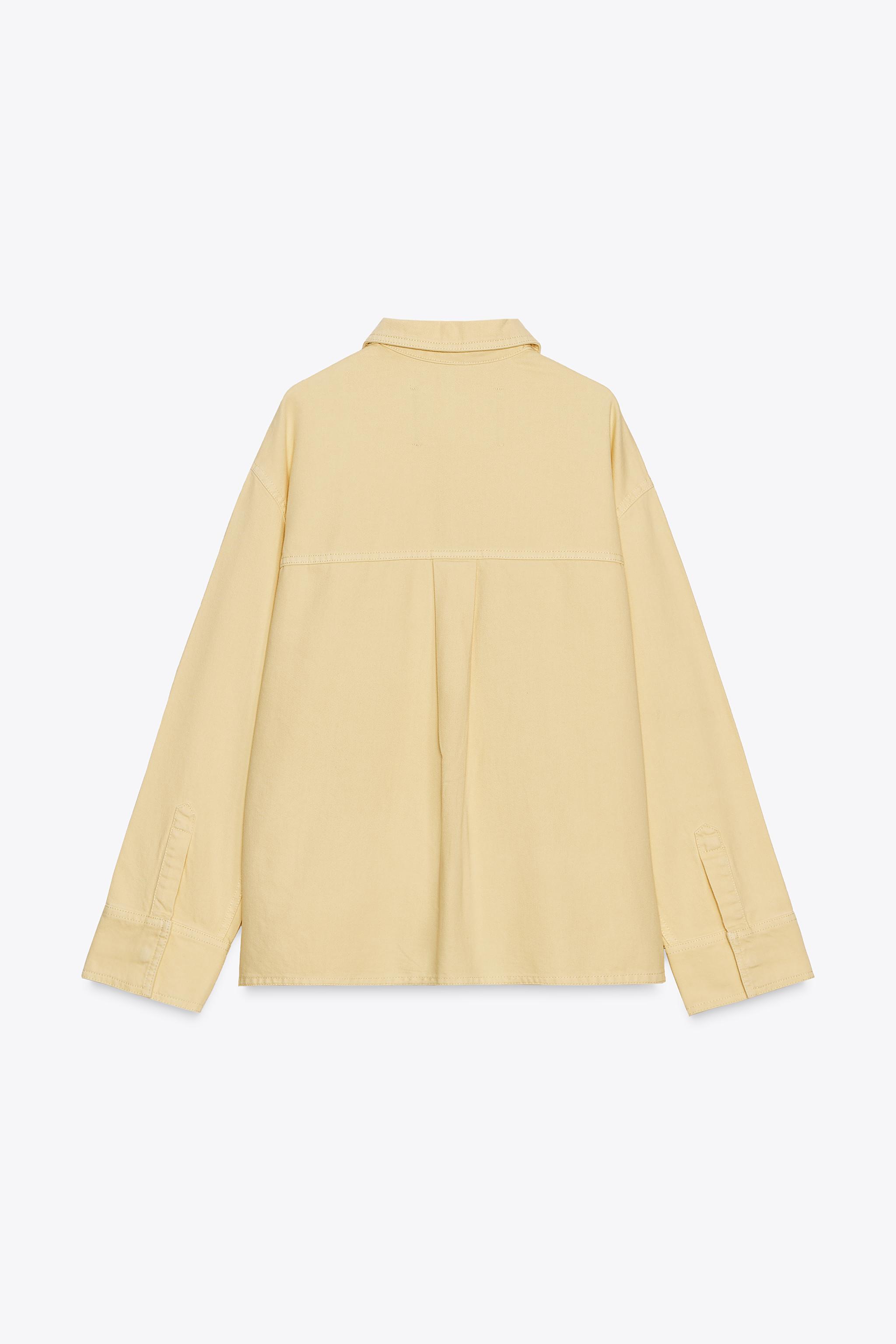 安心★関税込み★ZARA★ZW COLLECTION OVERSHIRT WITH POCKETS ZW COLLECTION POCKET OVERSHIRT - Light yellow | ZARA United