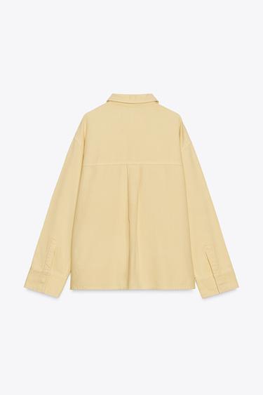 SURCHEMISE À POCHES ZW COLLECTION - Jaune clair de Zara - Image 6