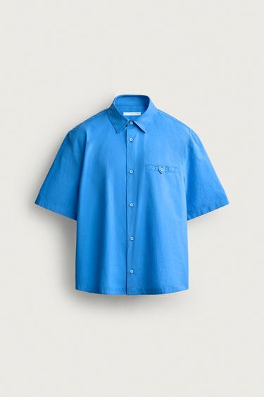 RELAXED FIT POPLIN SHIRT - Bluish by Zara